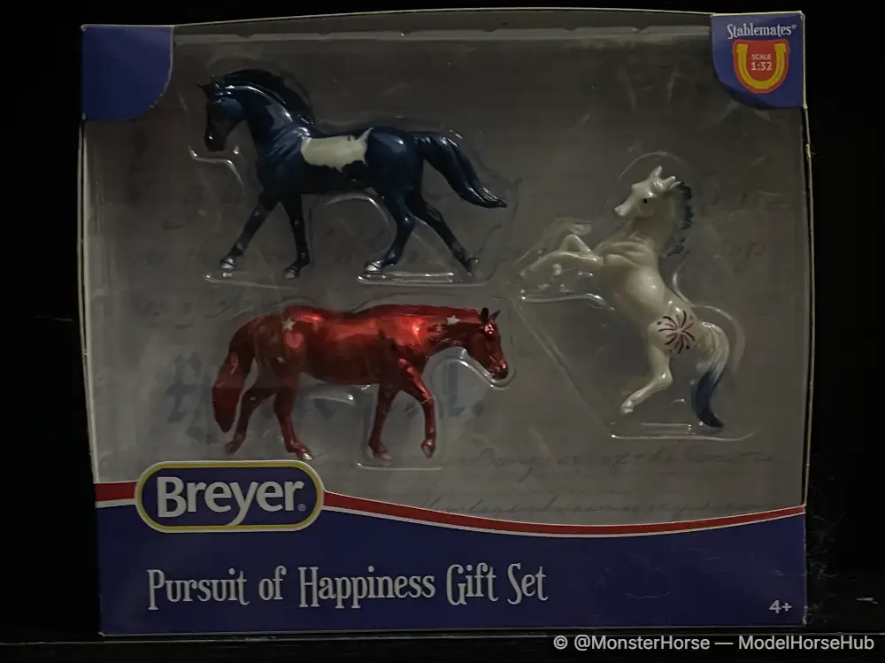 Pursuit of Happiness - White Arabian - Rearing, Red Stock Horse Mare, Blue Cantering Warmblood