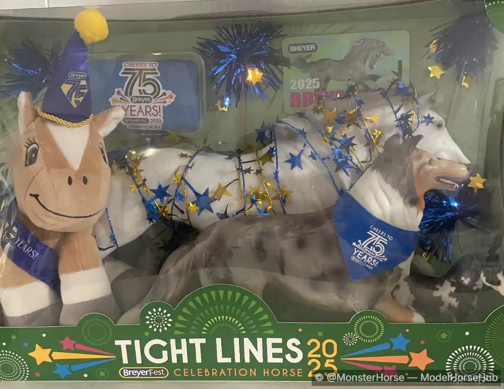 Tight Lines With Blue Cheers for 75 Years Breyerfest Blanket