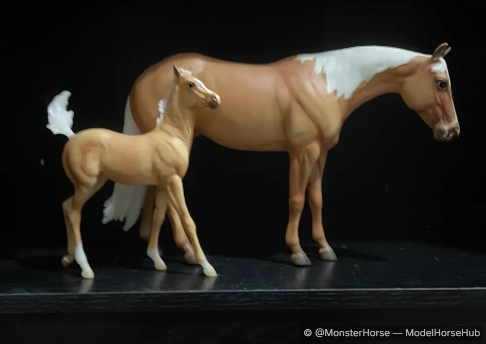 Ebony Shines and Charlize with Walking Quarter Horse Foal
